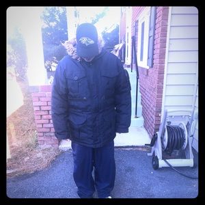 Triple Fat Goose Down Mens Blue Coat XL